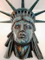 Liberty Kopf Werbefigur New York Figur Wand Dekoration Skulptur Büste