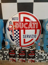 Ducati Servizio Moto Emailschild Emaille Nostalgie Dekoration Deco Garage