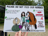 Plaque - Do not feed our horses