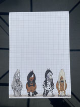 Bloc notes A5 - Farandole de poneys