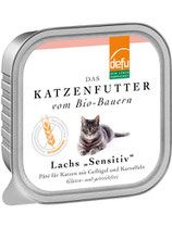 Defu Lachs Katze "Sensitiv" Paté - getreidefrei, glutenfrei - 16 x 100 gr.