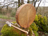 Tambour chamanique 40 cm de diamètre, peau de cerf