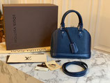 Louis Vuitton Tasche Alma BB Epi Leder Indigo blau Fullset