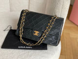 Chanel Tasche Timeless Double Flap Lammleder schwarz GHW