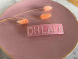 Haarspange "OH LALA" rosa Perlen