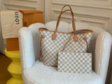 Louis Vuitton Tasche Neverfull MM Damier Azur Shopper