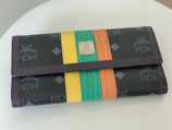 MCM Geldbörse Visetos schwarz Stripe tricolore
