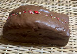 Cake de Noël recouvert de chocolat noir
