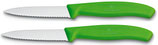 Victorinox  Gemüsemesser, Mittelspitz, Wellenschliff, 8 cm, grün