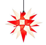 Herrnhuter®-Stern A4 weiß/rot, 40 cm