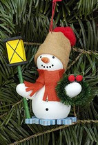 Baumbehang Schneemann mit Laterne