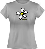 Ladies´ Classic T-Shirt, Froschteich® Flower, Aufdruck vorne, Gr. XS - XXL, 100% Bio-Baumwolle