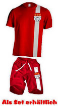 Köln Set Shirt und Short Senkrecht Rot