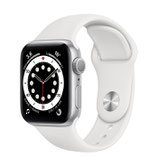 Смарт-часы Watch Series 6 40/44mm Silver Aluminium Case with White Sport Band