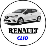 RT021. Porte-clés porte bonheur RENAULT CLIO blanche