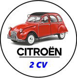 CN008. Porte-clés porte bonheur Citroën 2CV rouge