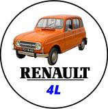 RT012. Porte-clés porte bonheur RENAULT 4L orange