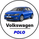 VN008. Porte-clés porte bonheur VOLKSWAGEN Polo bleue