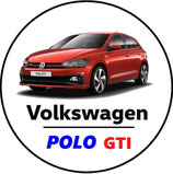 VN009. Porte-clés porte bonheur VOLKSWAGEN Polo GTI rouge