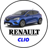 RT022. Porte-clés porte bonheur RENAULT CLIO bleue