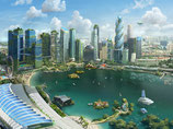 canvas print "Singapore 2048"