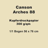 10 x 1/2  Bögen Canson Arches 88 300 g/qm