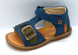 Naturino sandaal gesloten hiel blauw - velcro + gesp kakhi