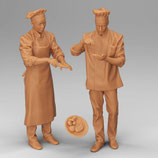 Köche (F-640), 3D-Druck-Set, unbemalt, 1:32