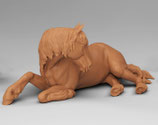 Pferd, liegend (T-104) 3D-Druck, unbemalt, 1:45