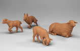 Schafe Set 2 (T-112) 3D-Drucke, unbemalt, 1:32