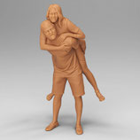 Roland und Heidi Huckepack (F-314), 3D-Druck-Figuren-Set, unbemalt, 1:32