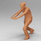 An der Kurbel (F-637) 3D-Druck-Figur, unbemalt, 1:32