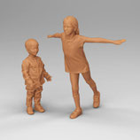 Kleiner Peter, fliegende Laura (F-201), 3D-Druck-Figuren, unbemalt, 1:45