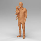 Klaus mit Hund (F-161), 3D-Druck-Set, unbemalt, 1:32
