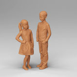 Mathilde und Erwin (F-205) 3D-Druck-Figuren, unbemalt, 1:45