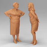 Gerüchteküche am Zaun (F-090), 3D-Druck, 2er Set, unbemalt 1:45