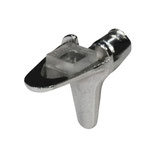Glastablarträger ø 5 mm, vernickelt, mit Gummiauflage