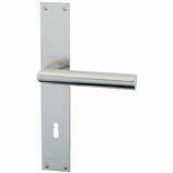 Türdrückergarnitur - HAGER 48.1184/28.1044 Serie Gossau - matt verchromt - für Zimmertüren - Drückervierkant 8 mm