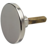 Drehknopf ø 55 mm - Zink geschliffen matt vernickelt - Vierkantstift 7x35 mm