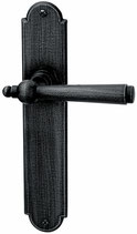 Türdrückergarnitur - HAGER 10.138/10.159XL Serie Bern - Eisen verzinkt und patiniert - für Zimmertüren - Drückervierkant 8 mm