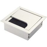 Kabeldurchlass Aluminium farblos eloxiert - 80x80 mm