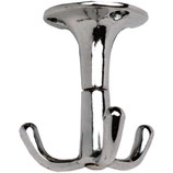Deckenhaken dreifach - drehbar - Aluminium poliert verchromt