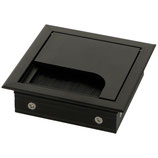 Kabeldurchlass Aluminium schwarz eloxiert - 80x80 mm