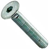 Metallschraube M6x60 verzinkt, Senkkopf, Innensechskant, 100 Stück