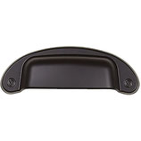Muschelgriff Serie 2243 - schwarz - Lochabstand 64 mm