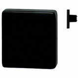 Möbelknopf 45x45 mm - Zink schwarz "Velours Black"