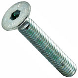 Metallschraube M5x10 verzinkt, Senkkopf, Innensechskant, 100 Stück