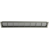 Lüftungsgitter Serie 3153.1, 458x65 mm, mit integrierten Befestigungsklemmen, Kunststoff edelstahloptik