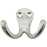 Handtuchhaken zweifach - Messing vernickelt