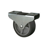Bockrolle Serie 1118, Lauffläche Gummi, mit Anschraubplatte